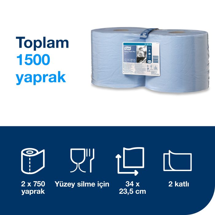 Tork Yüzey Silme Kağıdı Plus Mavi W1/2 - Görsel 5