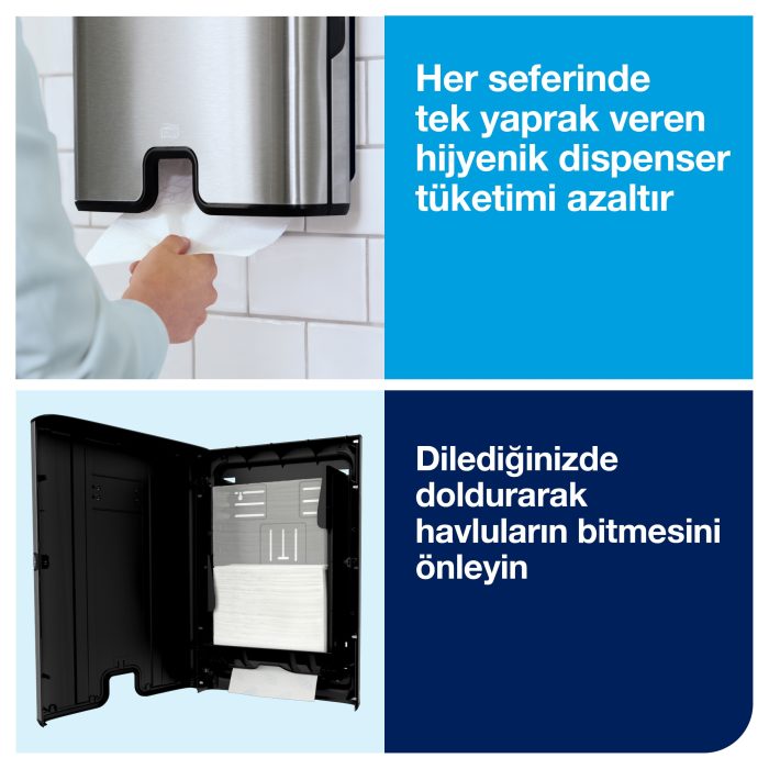 Tork Xpress® Z Katlı Havlu Dispenseri Metal - Görsel 7