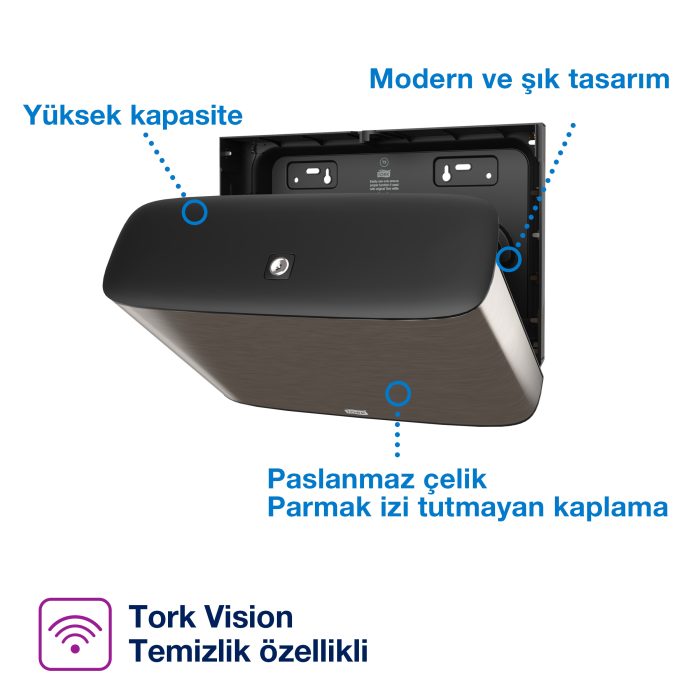 Tork Mini Jumbo Tuvalet Kağıdı Dispenseri Paslanmaz Çelik - Görsel 6