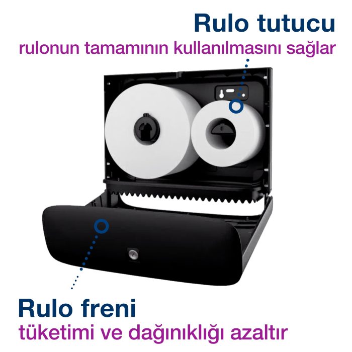 Tork Mini Jumbo Tuvalet Kağıdı Dispenseri Paslanmaz Çelik - Görsel 5