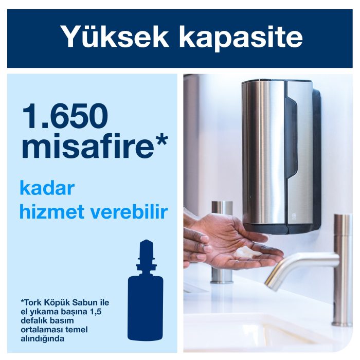 Tork Sensörlü Köpük Sabun Dispenseri Paslanmaz Çelik - Görsel 5