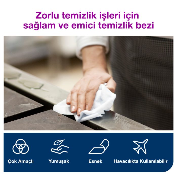 Tork Temizlik Bezi Beyaz W1/2/3 - Görsel 3