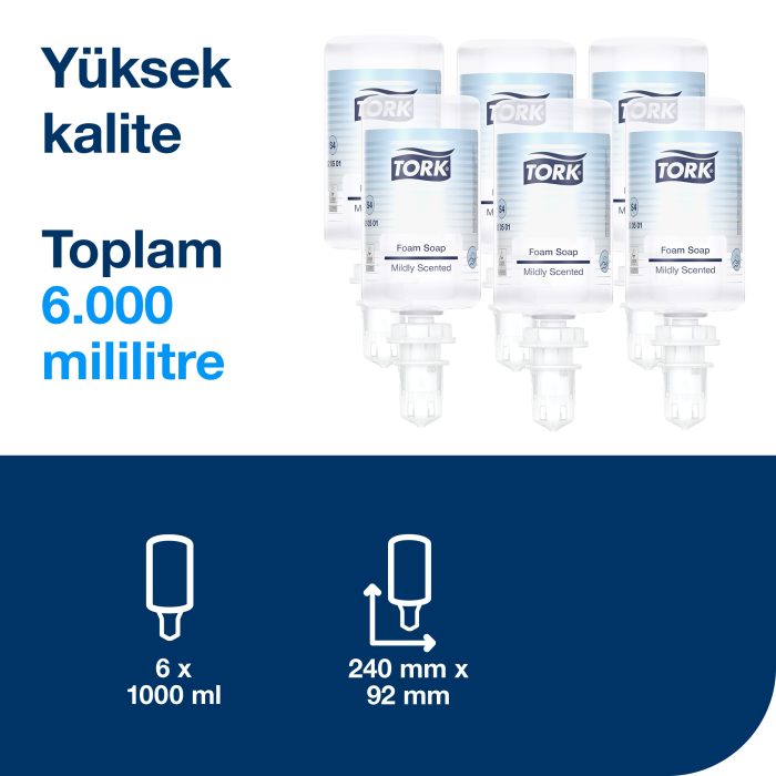 Tork Mild Köpük Sabun Premium 1L*6 - Görsel 3