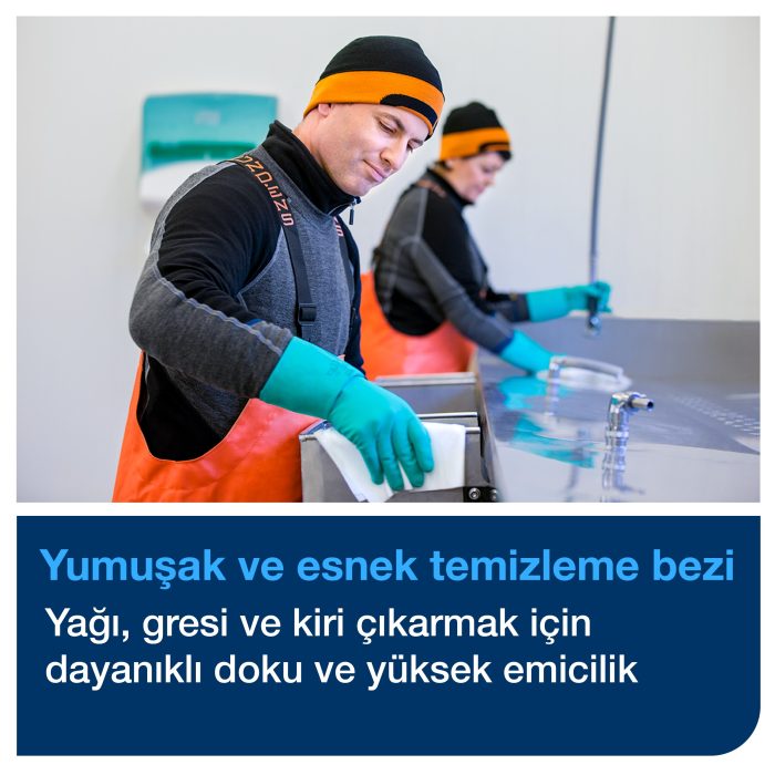 Tork Nonwoven Endüstriyel Temizlik Bezi Z Katlı Gri - Görsel 3