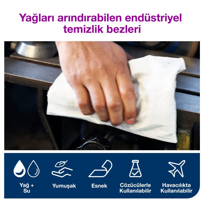 Tork Nonwoven Temizlik Bezi Ağır Kirler Rulo Beyaz 106m*1 - Görsel 5