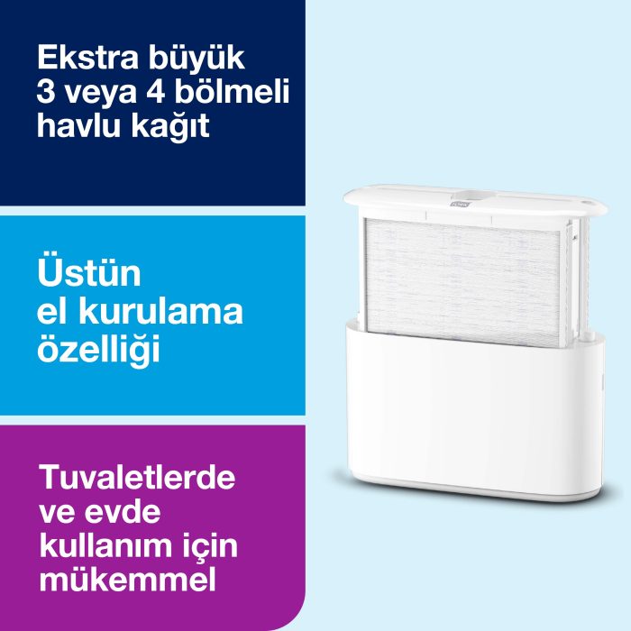 Tork Xpress® Z Katlı Havlu Dispenseri Masaüstü Beyaz - Görsel 7