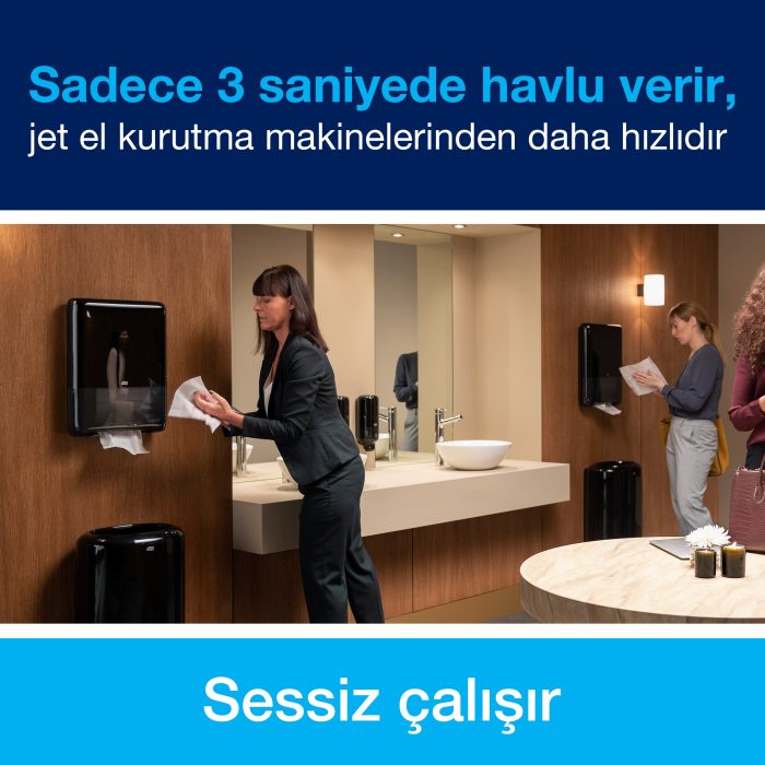 Tork Peakserve™ Mini Sürekli Kağıt Havlu Dispenseri Siyah H5 - Görsel 4