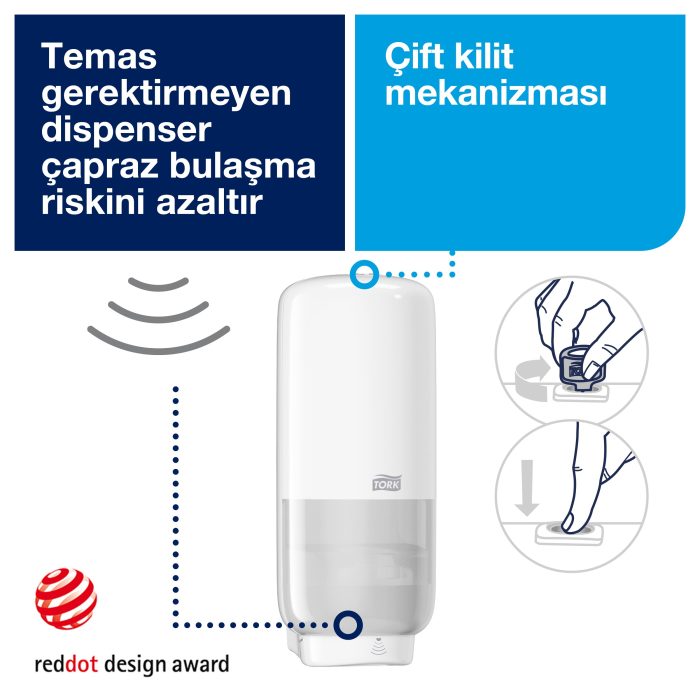 Tork Sensörlü Köpük Sabun Dispenseri Siyah - Görsel 4