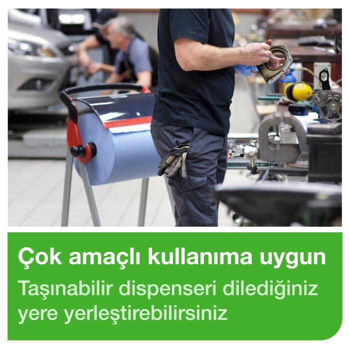 Tork Dıştan Çekmeli Havlu Dispenseri Seyyar Kırmızı-Siyah - Görsel 5