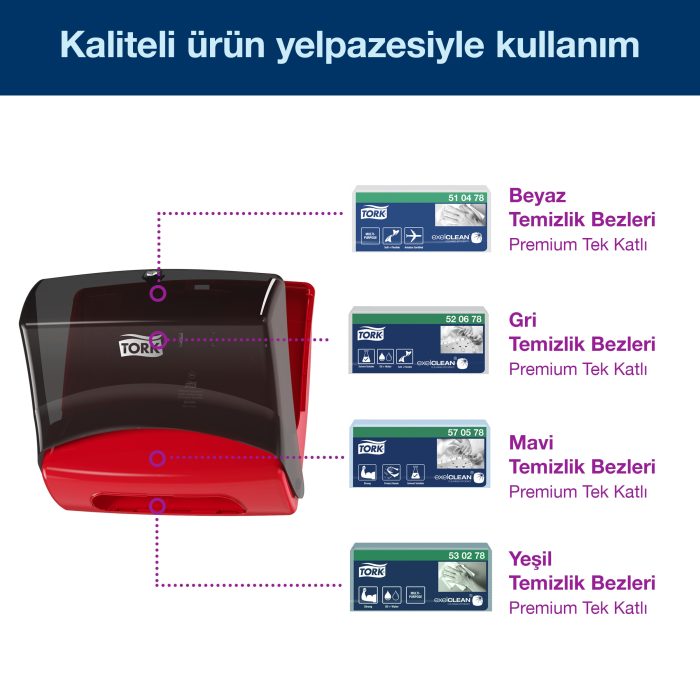 Nonwoven Bez Dispenseri Kırmızı-Siyah - Görsel 8