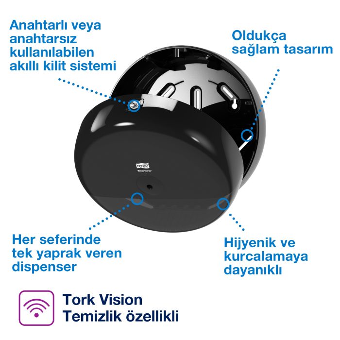 Tork SmartOne Dispenseri Siyah - Görsel 6