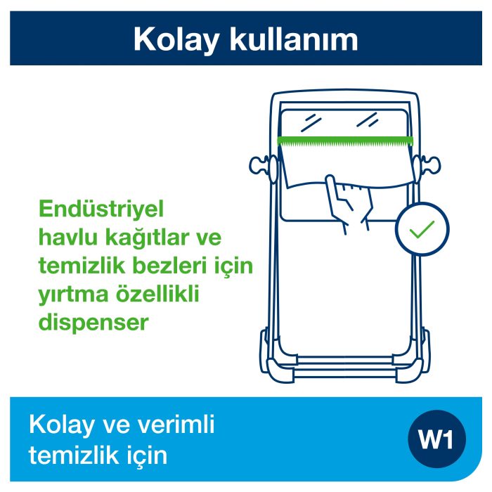 Tork Dıştan Çekmeli Havlu Dispenseri Seyyar Kırmızı-Siyah - Görsel 7