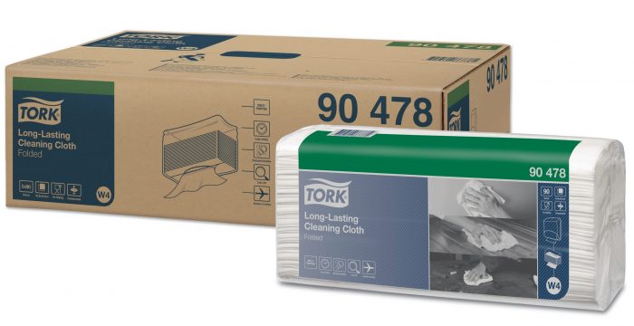 Tork Nonwoven Temizlik Bezi Uzun Kullanım Z Katlı Beyaz 90*5