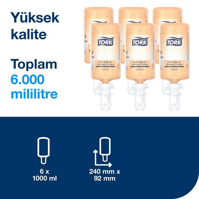 Tork Luxury 3'ü 1 Arada Şampuan, Saç ve Vücut Kremi S4 - Görsel 2