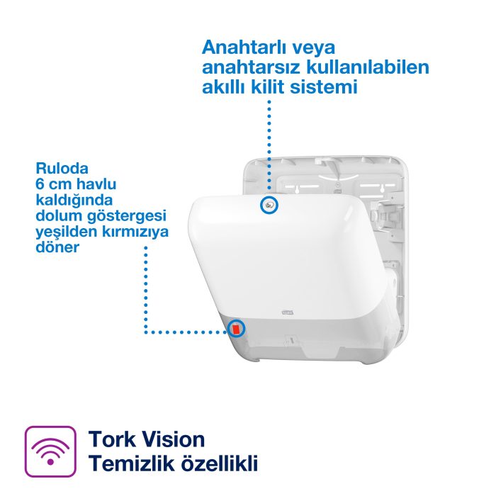 Tork Matic® Hareketli Havlu Dispenseri Beyaz - Görsel 6