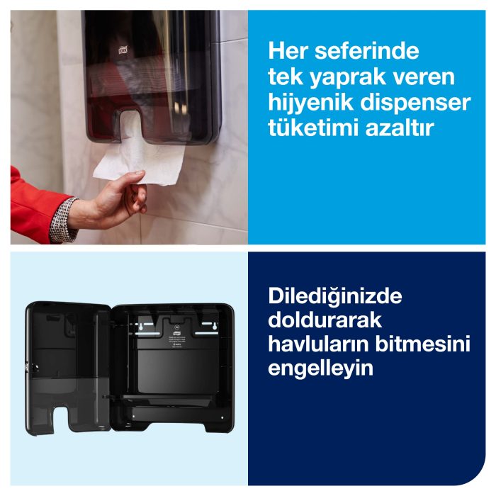 Tork Xpress® Z Katlı Havlu Dispenseri Siyah - Görsel 6