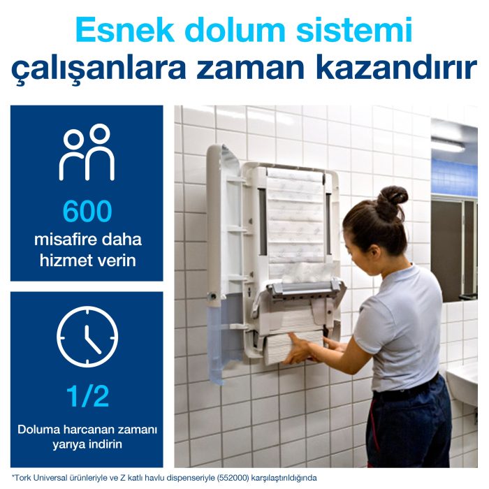 Tork Peakserve™ Havlu Dispenseri Beyaz - Görsel 8