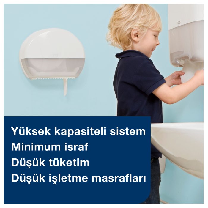 Tork Jumbo Tuvalet Kağıdı Dispenseri Beyaz - Görsel 5
