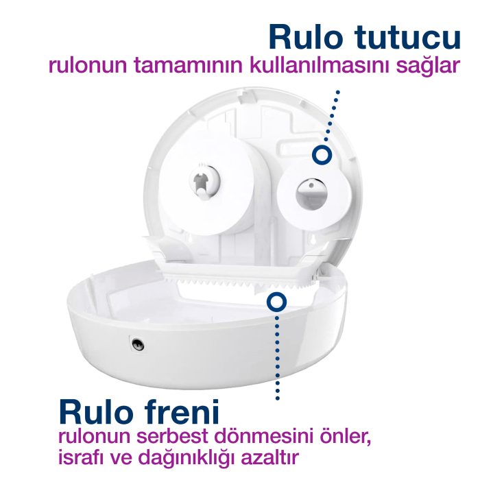 Tork Jumbo Tuvalet Kağıdı Dispenseri Beyaz - Görsel 8