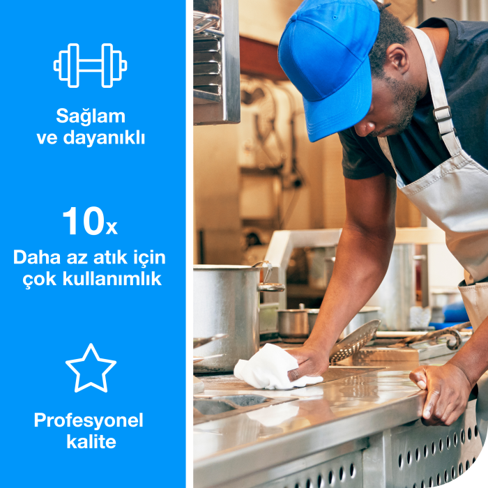 Tork 2’si 1 Arada Ovalama ve Temizlik Bezi Beyaz - Görsel 4